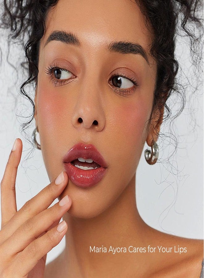 Maria Ayora Deep Hydrating Lip Butter Balm - Hydrating Lip Treatment with Glossy Finish, Shea Butter, Vitamin E, Peptides & Hyaluronic Acid - Vegan, Non-Sticky, Lip Care - 4 Pack(4 COLORS-Unscented) - Image 5